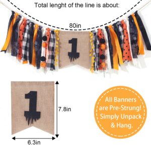 HighChair Banner for 1st Birthday - Halloween Decorations for Photo Booth Props, Birthday Souvenir and Gifts for Kids, Best Party Supplies (Halloween Birthday Banner)