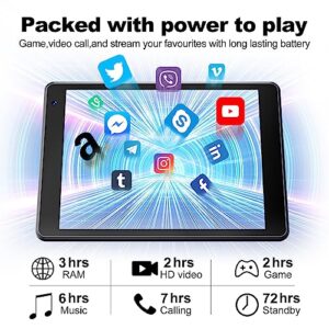 Android 12 Tablet 7.5 inch, Tablets Computer 64GB Storage 512GB Expandable, Quad-Core Processor, PS FHD 1440x1080 Resolution Display, Google GMS Certified Smart Tablet/WiFi (Gray)