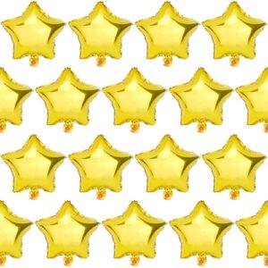 Moukiween Star Balloons,50 Pieces 10 inch Gold Star-Shape Foil Balloons Mylar Balloons for Party Decorations