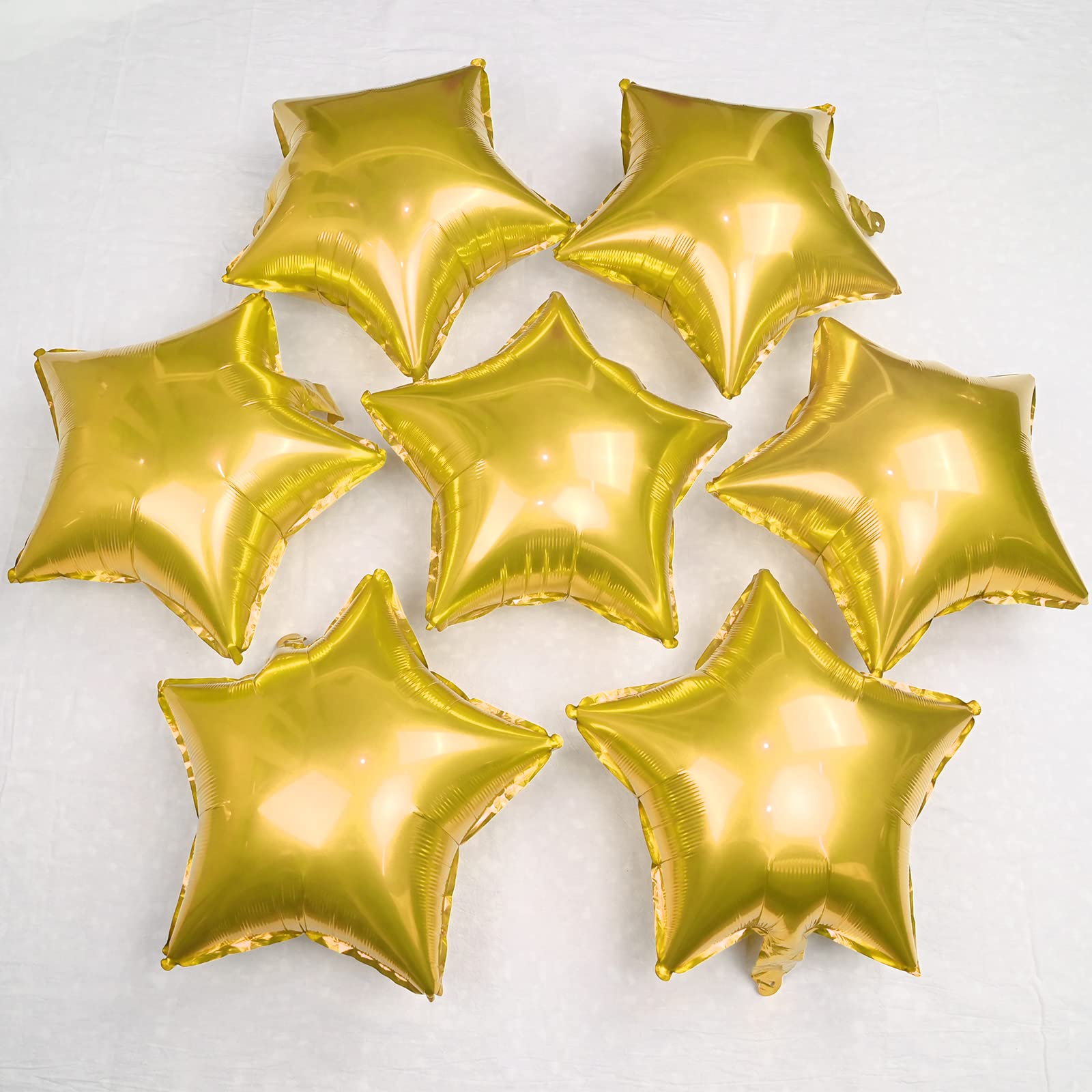 Moukiween Star Balloons,50 Pieces 10 inch Gold Star-Shape Foil Balloons Mylar Balloons for Party Decorations