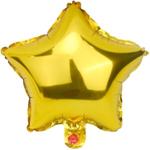 Moukiween Star Balloons,50 Pieces 10 inch Gold Star-Shape Foil Balloons Mylar Balloons for Party Decorations