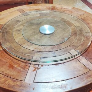 Glass Turntable Lazy Susan, 20in/50cm Round Rotating Tray Tabletop Serving Plate For Kitchen Dining Table, 60cm/24in Anti-tilt Silent Swivel Tray 8mm Thick (Size : 50cm/20Inch)