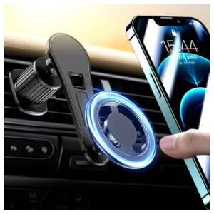 turcee compatible for magsafe car mount for iphone,[2023 new upgrade] car vent 360° rotation magnetic car mount,cell phone holder for magsafe iphone 12 13 14 pro max/all smart phones(black)