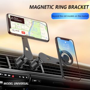 Turcee Compatible for MagSafe Car Mount for iPhone,[2023 New Upgrade] Car Vent 360° Rotation Magnetic Car Mount,Cell Phone Holder for MagSafe iPhone 12 13 14 Pro Max/All Smart Phones(Black)