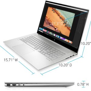 HP 2022 Envy Laptop 17.3in FHD IPS Touchscreen 11th Intel i7-1165G7 NVIDIA Geforce MX450 Graphics 20GB DDR4 1TB SSD WiFi AX BT HDMI USB C Backlit Keyboard Fingerprint Win10 Pro w/TLG 32GB USB