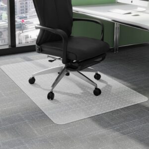 monicat office chair mat for carpet floor,heavy duty desk chair mat for carpeted floors,computer gaming plastic floor mat for office chair on low and no pile carpet,smooth glide,transparent 30x48