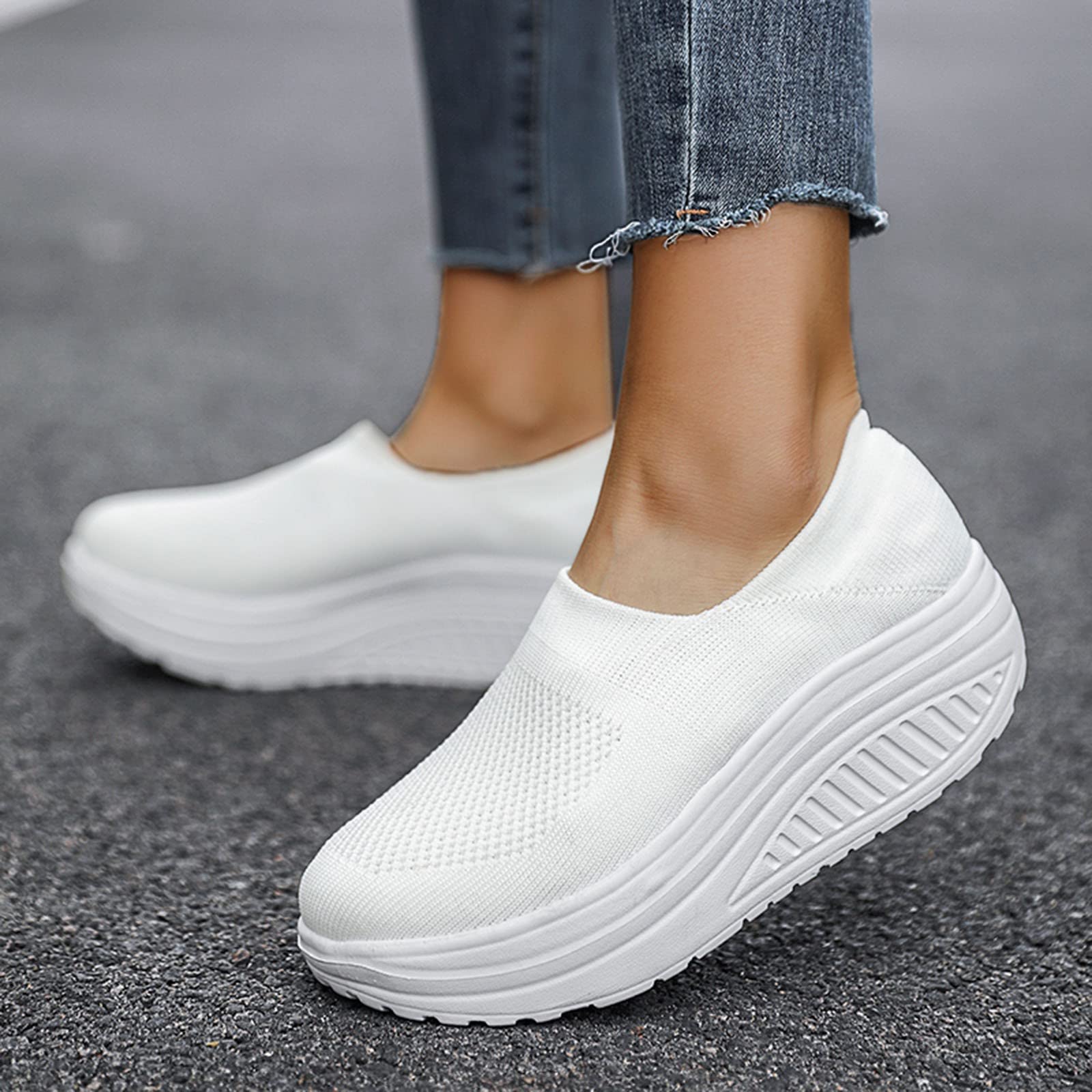 Wide Width Sneakers for Women Athletic Trainers Slip On Tennis Shoes Women Red Sneakers for Women