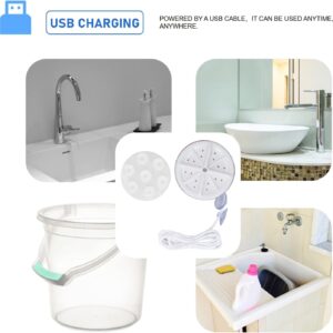 30W Portable Washing Machine for Traveling,Automatic Cycle Mini Washing Machine Foldable Design USB Powered Portable Turbo Washer for Sink Tiny House Travel RV