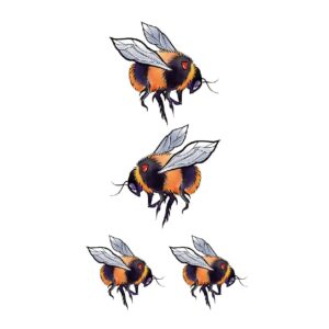 SanerLian Bee Insect Temporary Tattoo Sticker Ladybug Cartoon Fake Cartoon Boys Girls Kids Hand Arm Party Favor Waterproof 10.5X6cm Set of 12 (SF170)