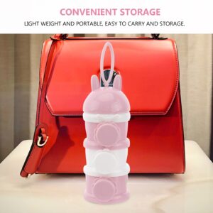 Kisangel 3 Powder Home Feeding Stackable 3 Layer Stackable Formula Dispenser Kids Storage Travel Dispenser Milk for Non- Spill Food Case Snack Formula Portable Simple