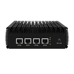 HUNSN Micro Firewall Appliance, Mini PC, VPN, Router PC, Intel N5105, RJ02l, AES-NI, 4 x Intel 2.5GbE I225-V B3, HDMI, DP, 4 x USB, Barebone, NO RAM, NO Storage, NO System