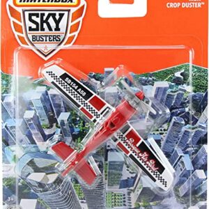 Toptoys2u Bargain Bundles Matchbox Sky Busters Diecast Models 4 Pack Bundle City Skyline Theme - Crop Duster, Blade Force Helicopter, Boeing 747-8 Intercontinental & Biplabe-A