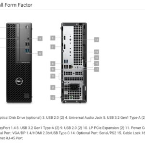 Dell OptiPlex 3000 Business Desktop Computer, Intel Core i5-12500 Processor up to 4.6GHz, |32GB RAM, 1TB PCIe SSD| Windows 10 Pro, Small Form Factor