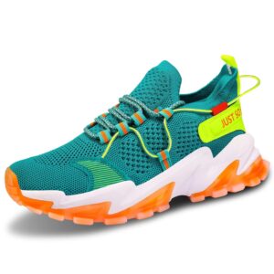 yelang women walking shoes athletic running mesh sneakers lightweight sports breathable tennis shoes,us 8.5,lake blue