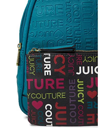 Juicy Couture Pullout Pouch Backpack Block Logo Deep Lake One Size