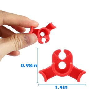 LucyPhy 30 Pack Plant Bender Angle Adjustable Plant Training Clips Low Stress Training Clips 90 Degrees Plant Stem(Circle Style,Red)