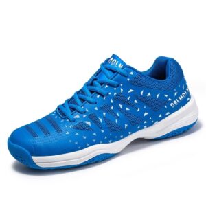 jakcuz pickleball shoes for women badminton tennis shoes indoor outdoor court training shoe racketball squash volleyball sneakers blue size 5.5