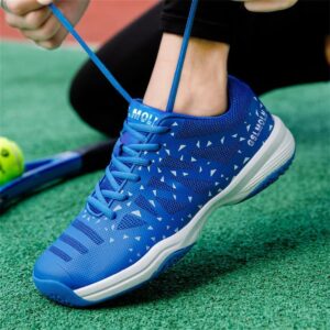 Jakcuz Pickleball Shoes for Women Badminton Tennis Shoes Indoor Outdoor Court Training Shoe Racketball Squash Volleyball Sneakers Blue Size 5.5