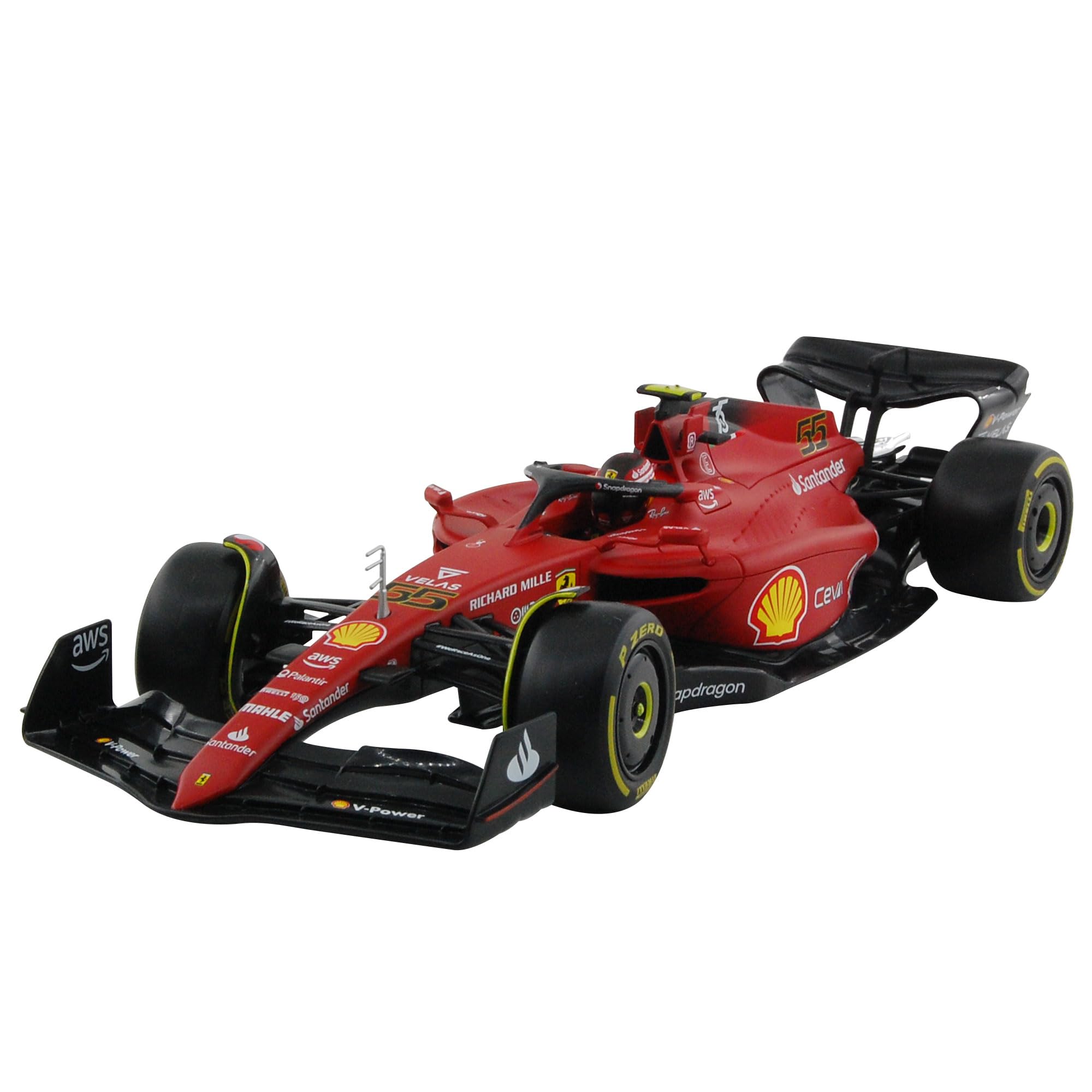 Bburago F1 Ferrari #55 Carlos Sainz 2022 1/18 Diecast Model Car 16811