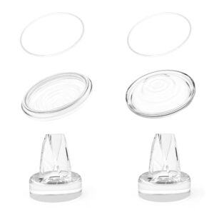 s9/s10/s12 wearable breast pump accessories, 2 duckbill valve&2 silicone ring&2 diaphragm compatible with momcozy duckbill valve and silicone diaphragm accessories (6 pieces set)