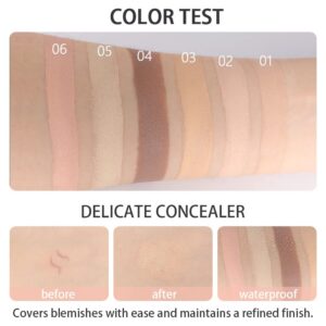 evpct 6 Colors Corrector Correcting Cream Concealer Contour Makeup Palette Set for Mature Skin Pink under Eye Concealer Palette Cream Kit for Dark Circles and Puffiness Trouble Spots Redness