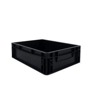boxio – solo up: storage box – euro box 15.7" x 11.8" x 4.7" – perfect plastic transport box for camping, boat or garden – stackable with other euro containers and stacking boxes