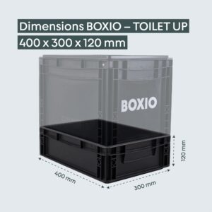 BOXIO – Solo Up: Storage Box – Euro Box 15.7" x 11.8" x 4.7" – Perfect Plastic Transport Box for Camping, Boat or Garden – Stackable with Other Euro Containers and Stacking Boxes