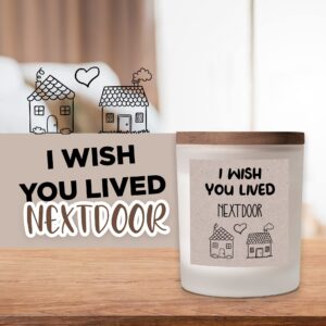 Veracco I Wish You Lived Next Door Candle Birthday Gifts for Her Him Women, Mom, Sister, Bestfriends, Coworkers Gifts- Relaxing Gifts, BFF Gifts (Lavender)