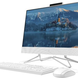 HP All-in-One Desktop, 21.5" FHD Display, Intel Celeron J4025 Processor, 32GB DDR4 RAM, 1TB PCIe SSD, Webcam, Wi-Fi, HDMI, RJ-45, Wired Keyboard&Mouse, Windows 11 Home, White