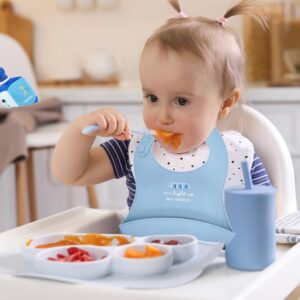 The Dreidel Company Hanukkah Baby Bib Silicone, Cute Baby Bibs for Babies & Toddlers, Unisex, Non Messy (You Light Up My World)