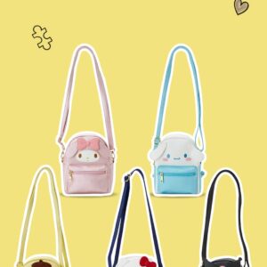 Girls Anime Kawaii Mini Backpack + Keychain Anime Cosplay Backpack Cute Doll Handbag Shoulder Bag(Blue)