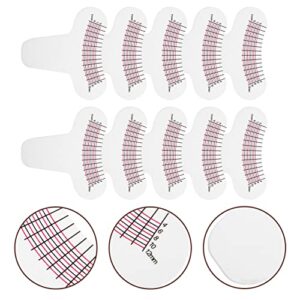 minkissy Lash Room Decor 10pcs Eyelash Ruler Lash Length Measuring Tool Eyelashes Degree Ruler Lash Cart