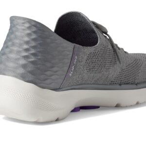 Skechers Go Walk 6 Lovely Day Hands Free Slip-Ins Gray/Lavender 8 B (M)