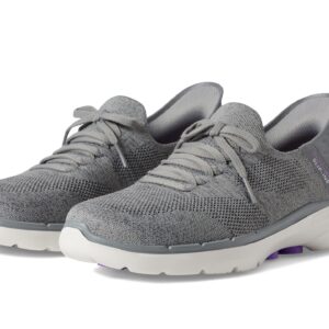 Skechers Go Walk 6 Lovely Day Hands Free Slip-Ins Gray/Lavender 8 B (M)