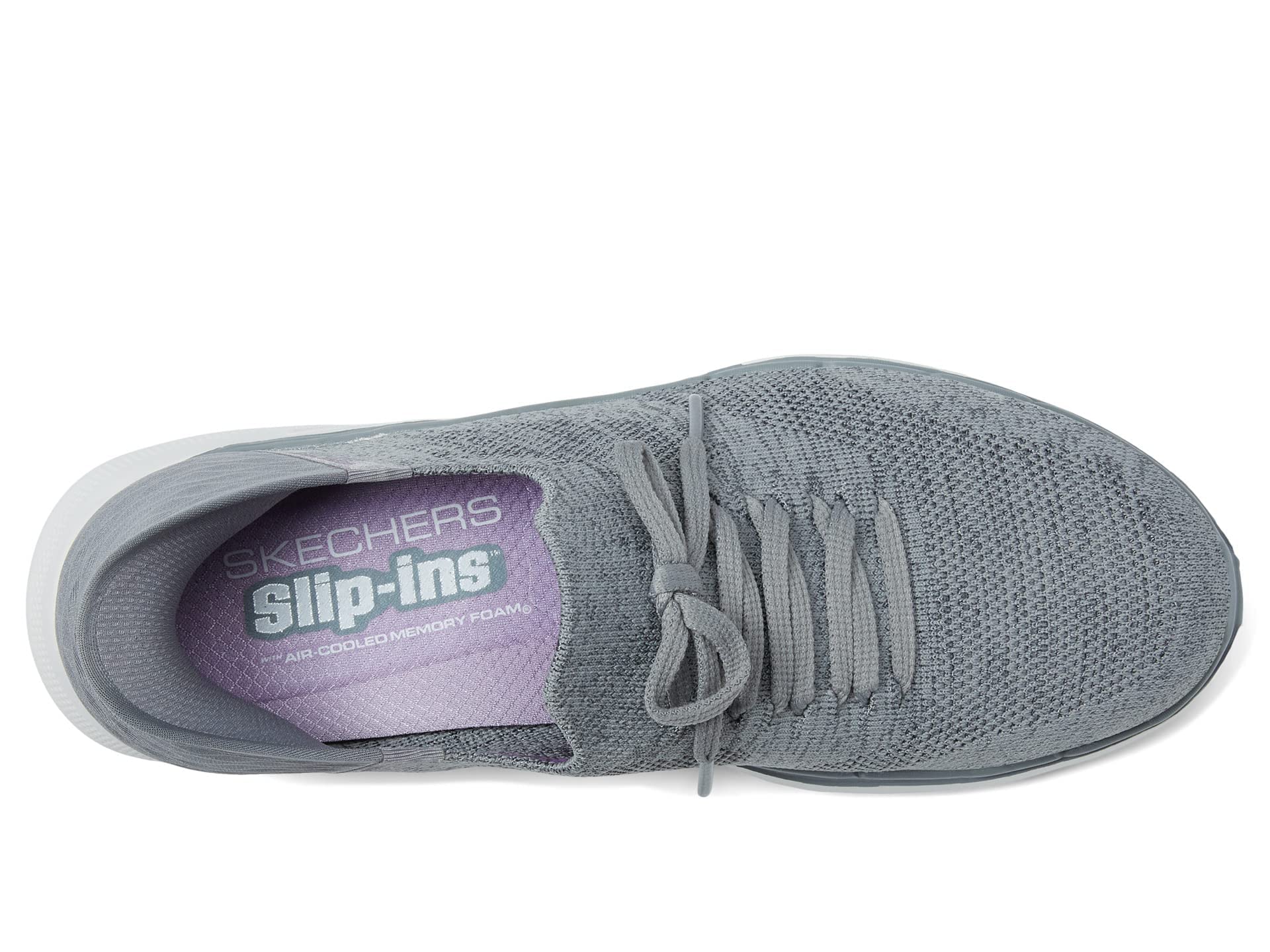 Skechers Go Walk 6 Lovely Day Hands Free Slip-Ins Gray/Lavender 8 B (M)