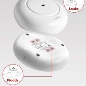 X-Sense Wi-Fi Water Leak Detector, Smart Water Sensor Alarm, Water Detector Alarm with 1700 ft Transmission Range for Kitchens, Basements, Bathrooms, 3 Water Detectors & 1 Base Station, Model SWS54