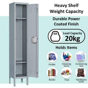 SISESOL Metal Locker Organizer for Work 66" Cabinets with Doors, Tall Narrow Storage Cabinet - Locker Storage Cabinets for School, Gym, Home, Office, Garage