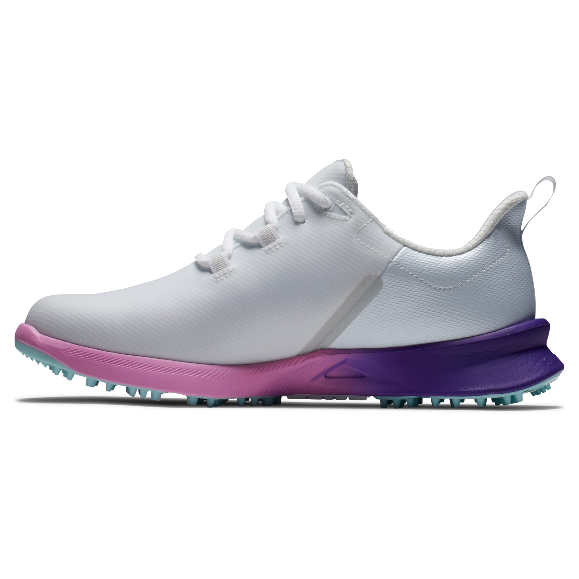 FootJoy Women's FJ Fuel Sport Golf Shoe, White/Pink/Purple, 8