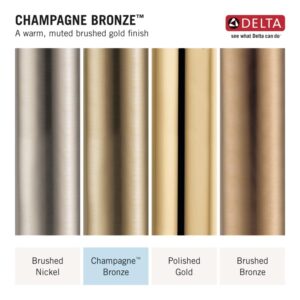 Delta Faucet Nicoli 14 Series Single-Handle Tub and Shower Trim Kit, Shower Faucet with 5-Spray H2Okinetic Shower Head, Champagne Bronze 144749-CZ (Shower Valve Included)