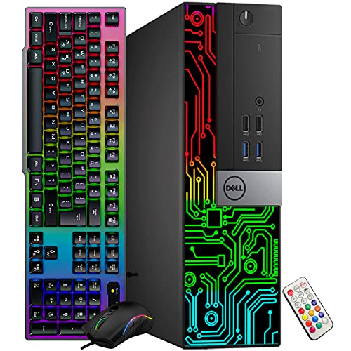 Dell Custom Built OptiPlex Computer Desktop Intel Core i5-6500 Processor 3.20 GHz, 16GB RAM 512GB SSD, New 22 Inch FHD Monitor, Windows 10 Pro Wi-Fi Gaming PC Keyboard & Mouse HDMI (Renewed), Black