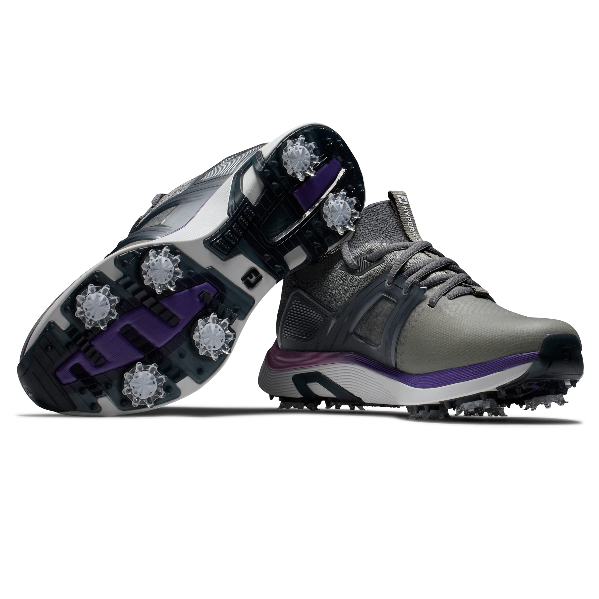 FootJoy Women's Hyperflex Golf Shoe, Grey/Purple/Pink, 8