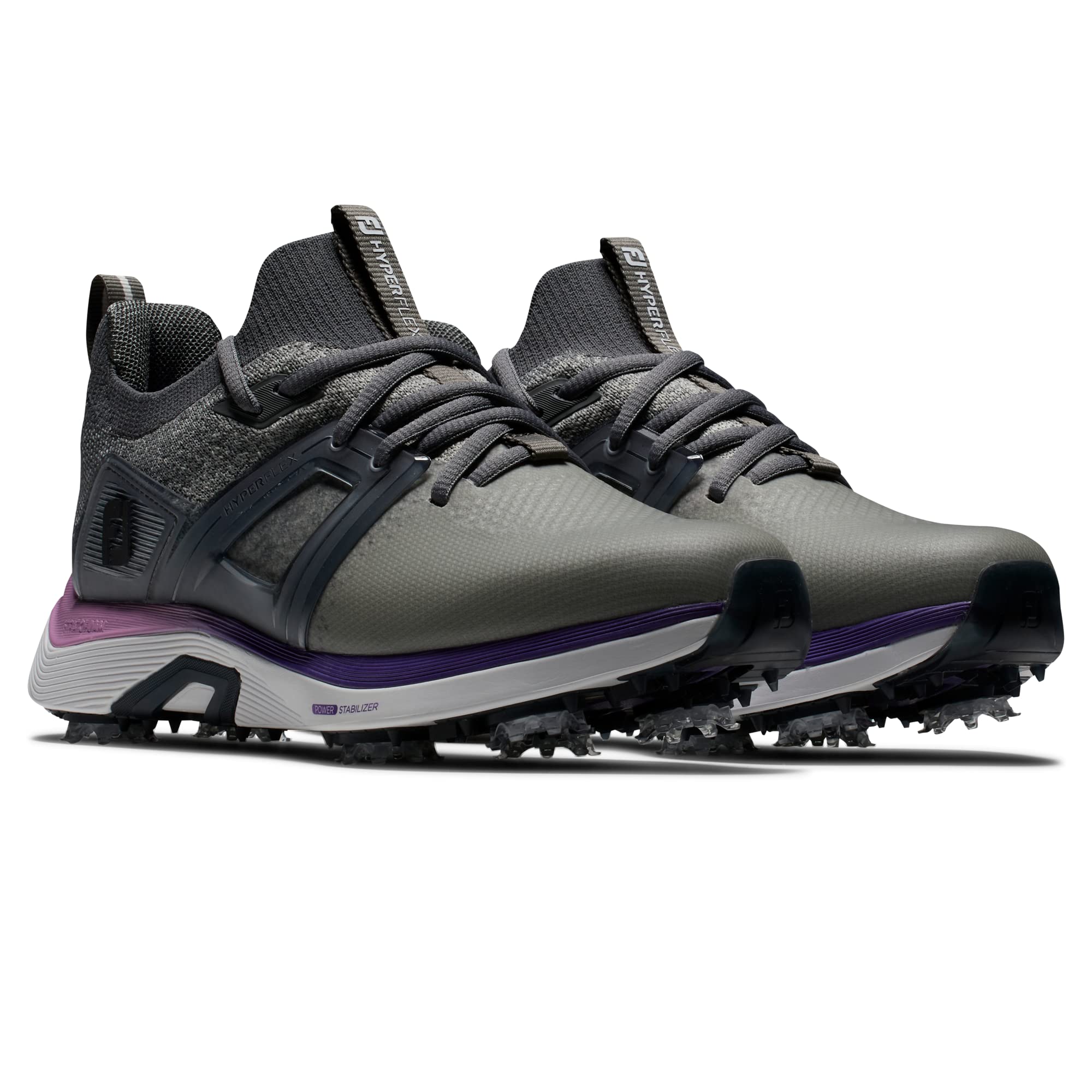 FootJoy Women's Hyperflex Golf Shoe, Grey/Purple/Pink, 8