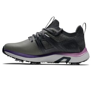 FootJoy Women's Hyperflex Golf Shoe, Grey/Purple/Pink, 8