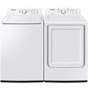 samsung wa40a3005wpr white top load he washer/dryer pair