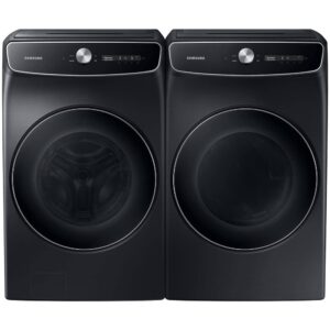 samsung wv60a9900vpr black stainless front load washer/dryer pair