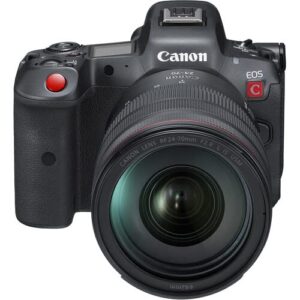 canon eos r5 c mirrorless digital cinema camera + rf 24-105mm f4 l is usm lens kit (international model) (renewed)