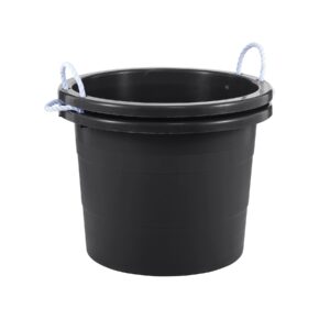 united solutions 19 gallon rope handle tub, 2-pack, heavy-duty organization and easy-access storage tub, multi-purpose, made with rugged plastic, black