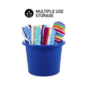 United Solutions 19 Gallon Rope Handle Tub, 2-Pack, Heavy-Duty Organization and Easy-Access Storage Tub, Multi-Purpose, Made with Rugged Plastic, Black
