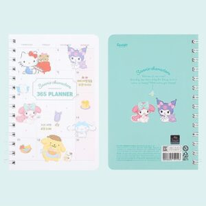 kity friends cute kitty character 365 daily undated planner scheduler diary 1pc (mint)