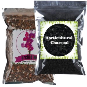horticultural charcoal 1 qt & orchid potting mix 1 qt by doter